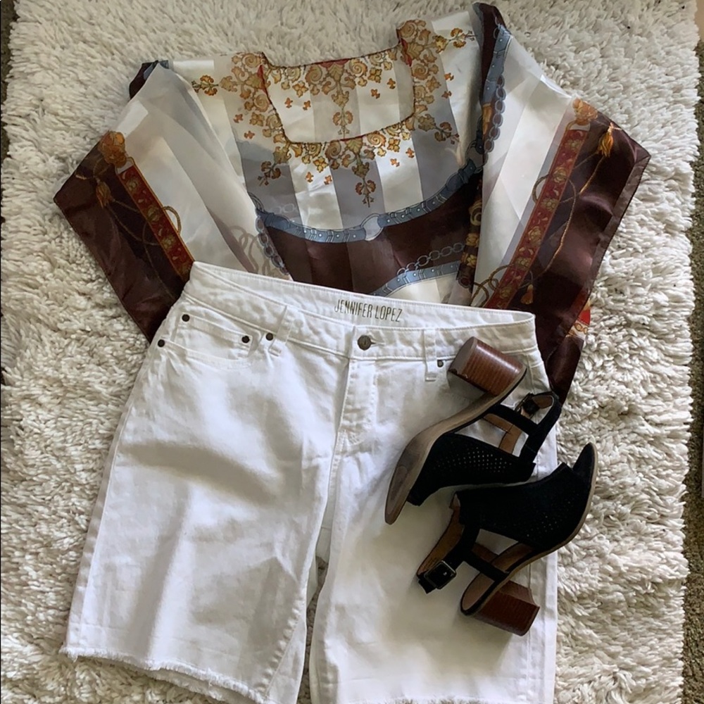 White Jean Shorts